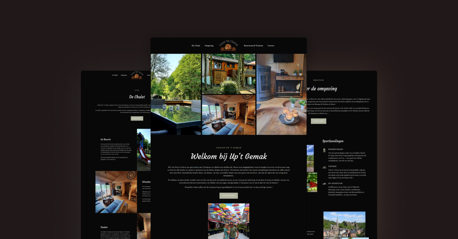 Webdesign voor Chalet Up ’t Gemak