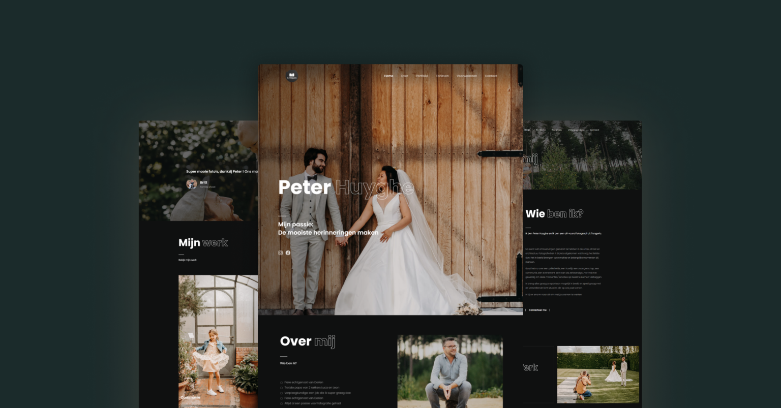 Webdesign voor Peter Huyghe Fotografie