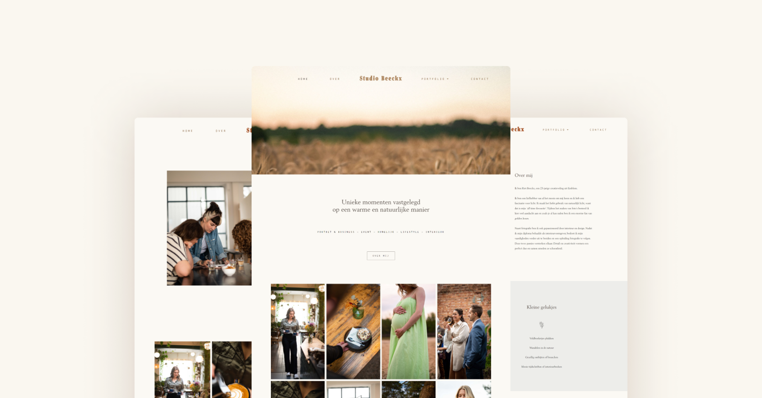 Webdesign voor Studio Beeckx